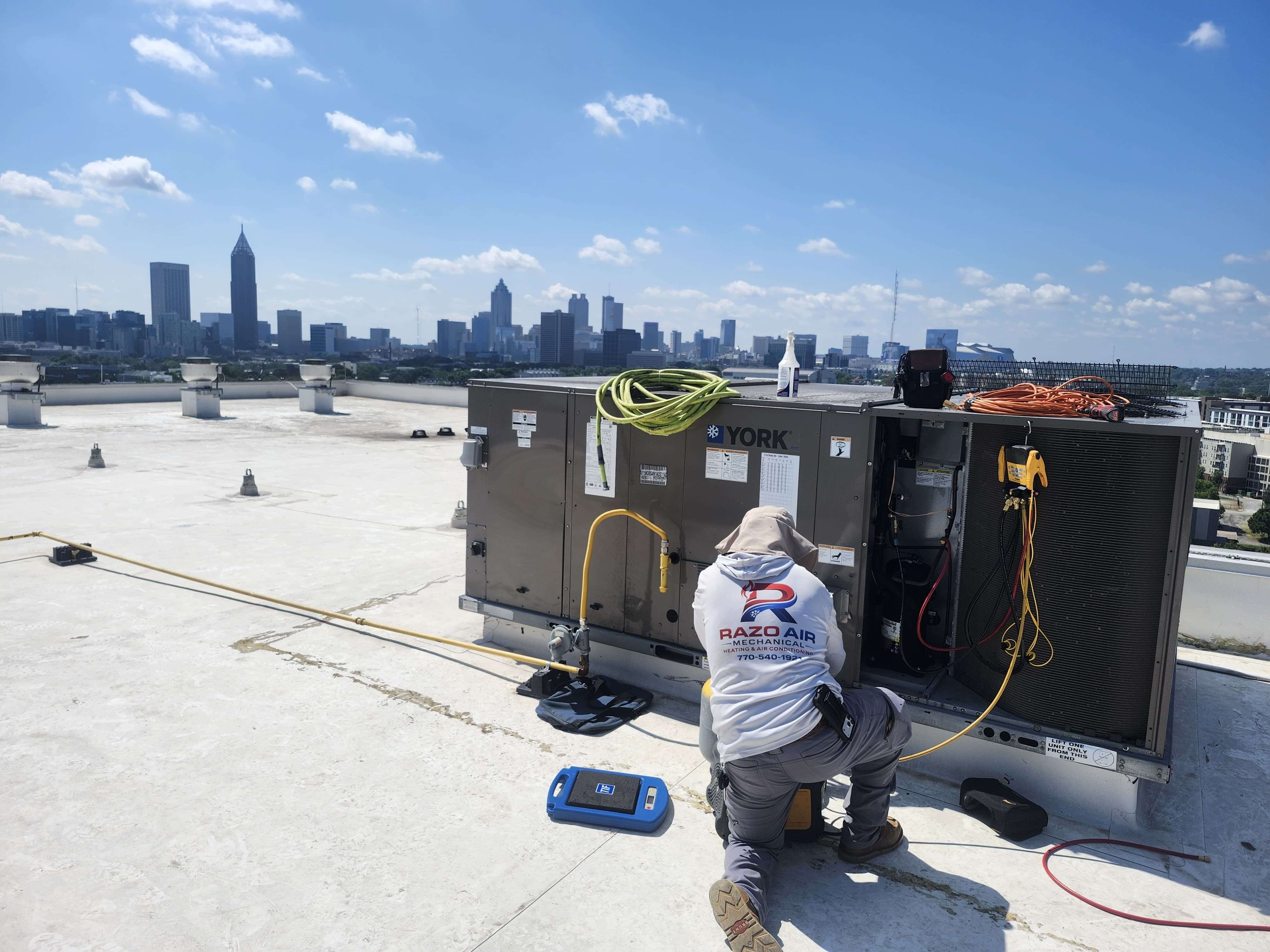 Commercial heating and air conditioning project in North Georgia